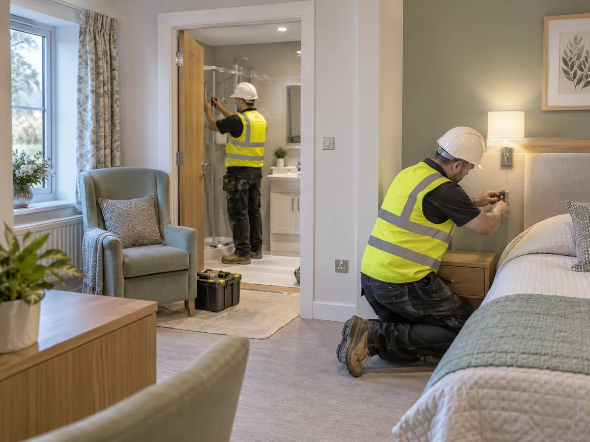 Care bedroom and ensuite refurbishment work