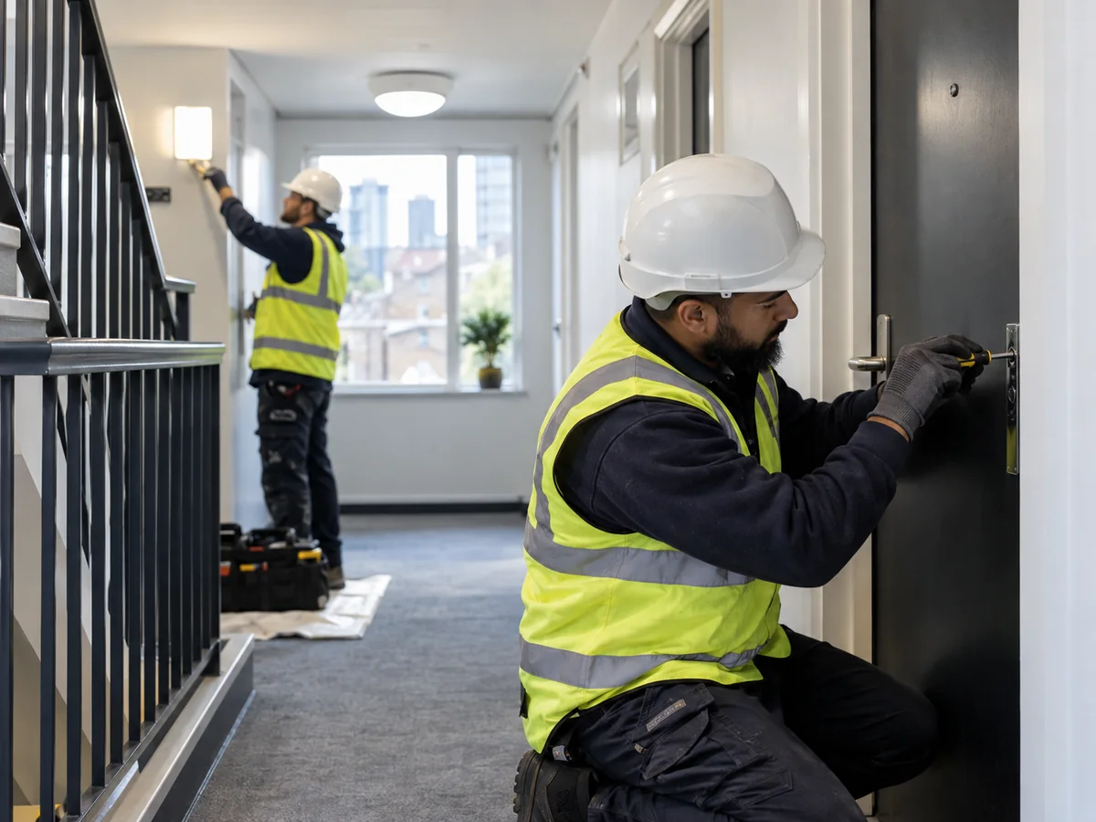 Housing association communal corridor maintenance works