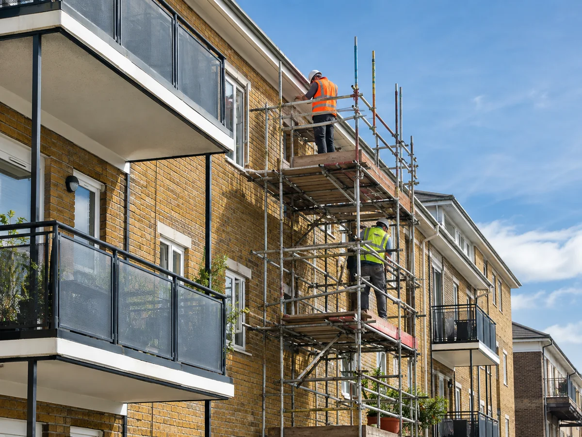 External housing block repairs and scaffold access works
