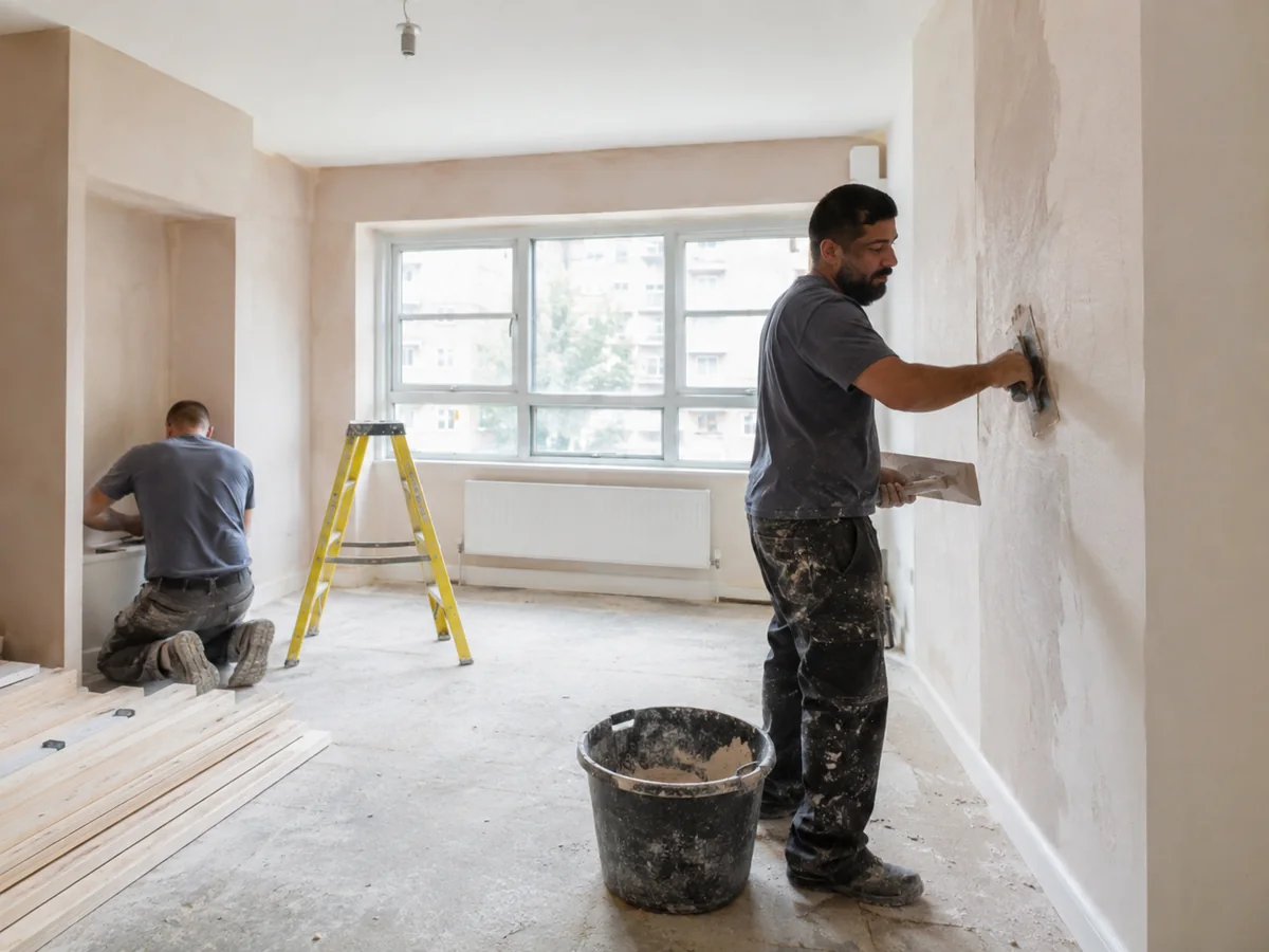 Void flat refurbishment and plastering works