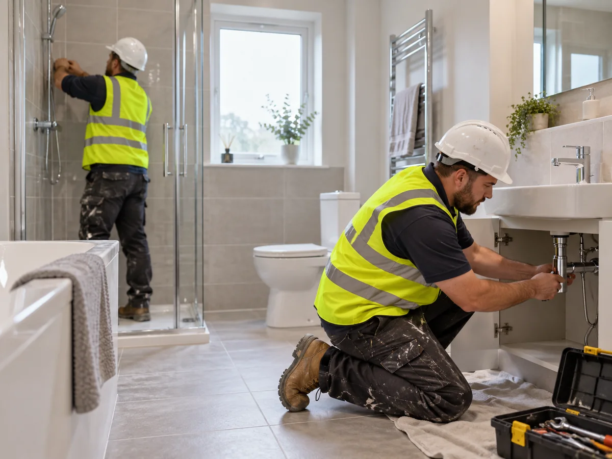 Rental property bathroom and plumbing improvements